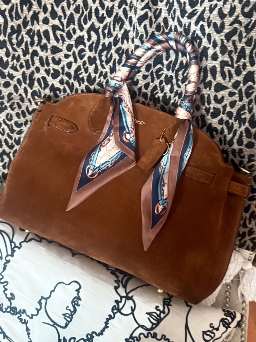 Coach Empire 40 Warm Brown Suede